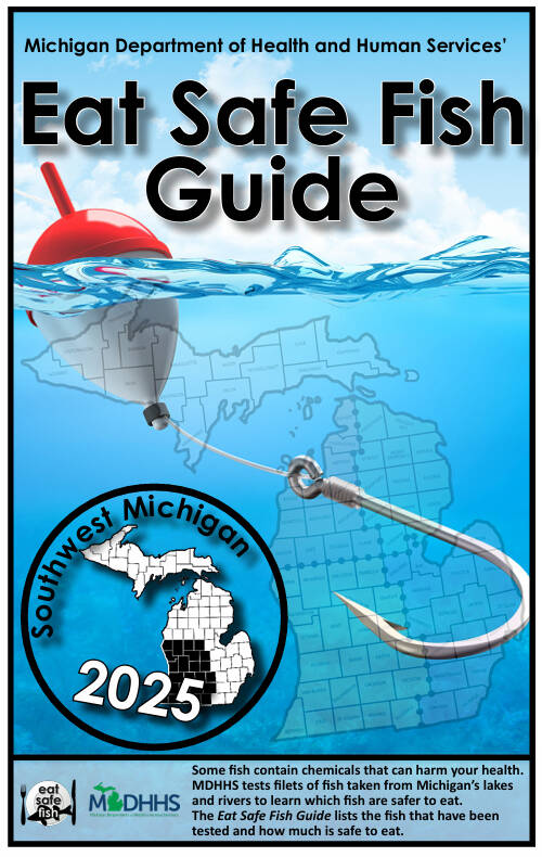 graphic for Eat Safe Fish Guide MDHHS Brochure 2025